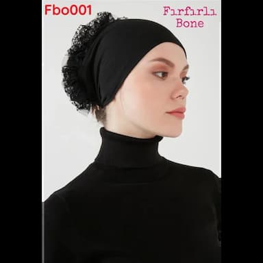 fırfırlı bone siyah - 0.94 usd
