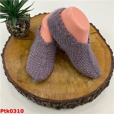 hand knitted winter stylish women's wool booties - 1.49 usd