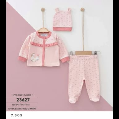newborn baby girl pajama set - 7.49 usd