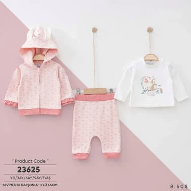 3 yaş çocuklar için pijama takımı - 8.49 usd