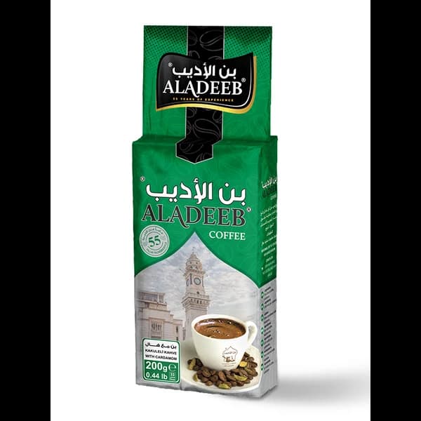 aladeeb coffee 200gr with cardamom - 2.2 ~ 2.21 usd $