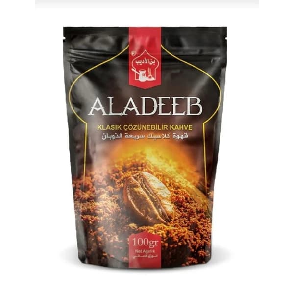 aladeeb classic instant coffee  100gr - 1.92 ~ 1.93 usd $