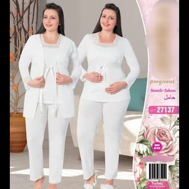 three-piece pregnant pajamas - 9.4 usd
