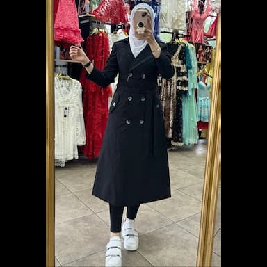 linen midi trenchcoat - 64.99 usd