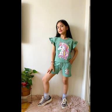 shorts and blouse set for girls - 5.49 usd