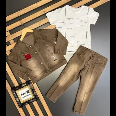 hat linen kids 3-piece suit - 5/8 years old - 16.66 usd
