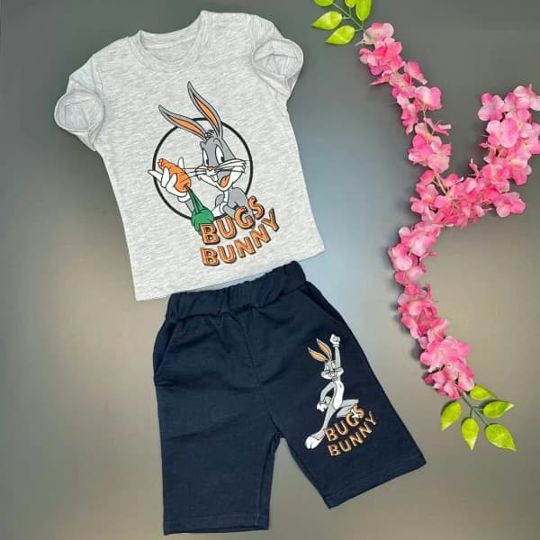 crew neck printed short sleeve boys shorts pajamas set - 14.99 ~ 15 usd $