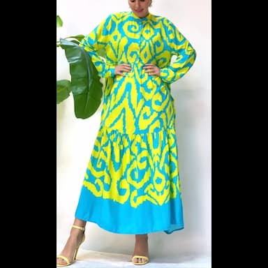 zalandi luxury summer beach vacation dress elegant ruffle maxi dress - 18.99 usd