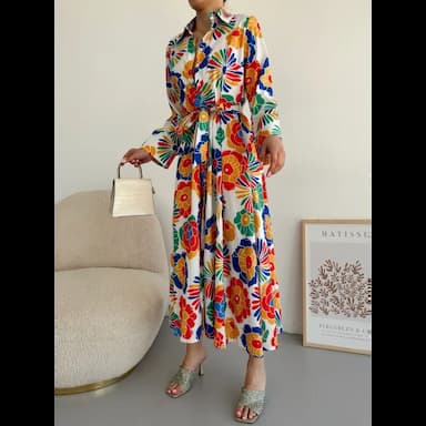 zalandi luxury summer beach vacation dress elegant ruffle maxi dress - 13.99 usd