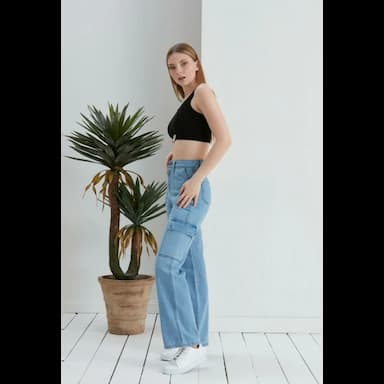 women's loose jeans fashion loose jeans pants - 7.99 usd