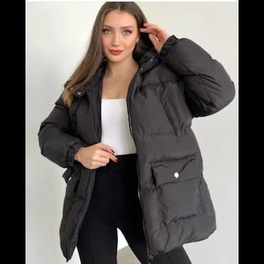 long inflatable coat tan - 12.99 usd