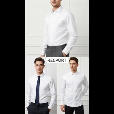 plain white & black men's shirt - 5.1 usd