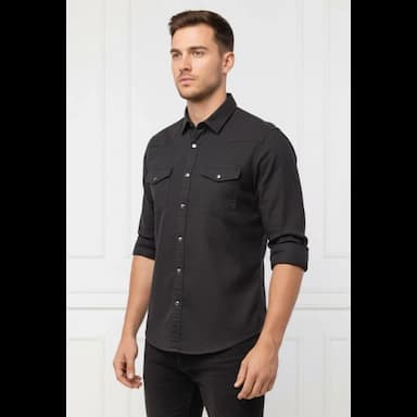 gabardine checked men's shirt - 7.9 usd