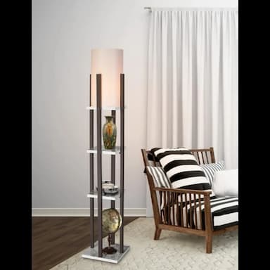 turkish house decorative beige shelf floor lamp with white base marble - 10.99 usd