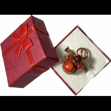 natural stone copper ring - 3.59 usd