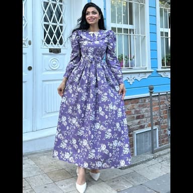 collared purple dress - 12.99 usd