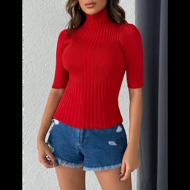 half sleeve knitwear - 4.49 usd