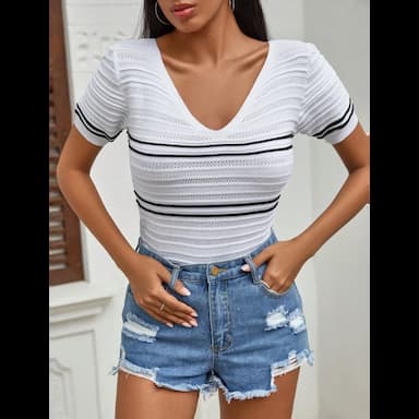 half sleeve open knitwear - 4.69 usd